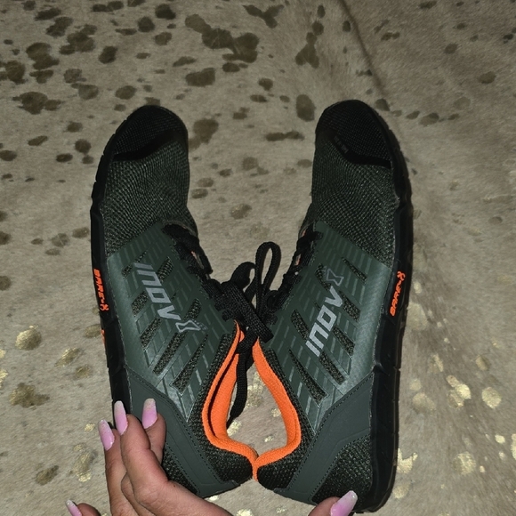 Inov-8 Dark Green and Bright Orange Bare XF 210 V3 - Picture 5 of 10